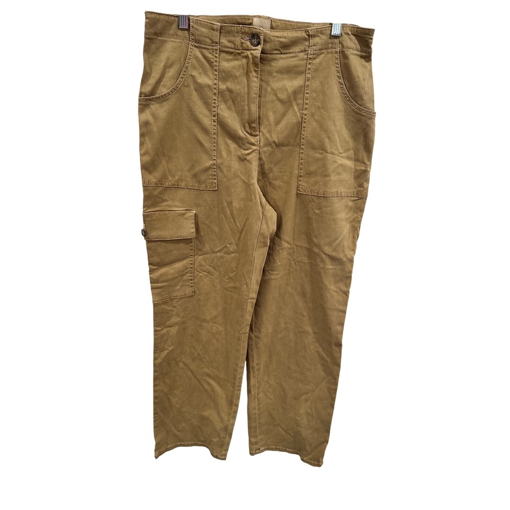 Joie Womens Cargo Pants Beige Button Fly‎ Cropped Utility Pockets Size 10